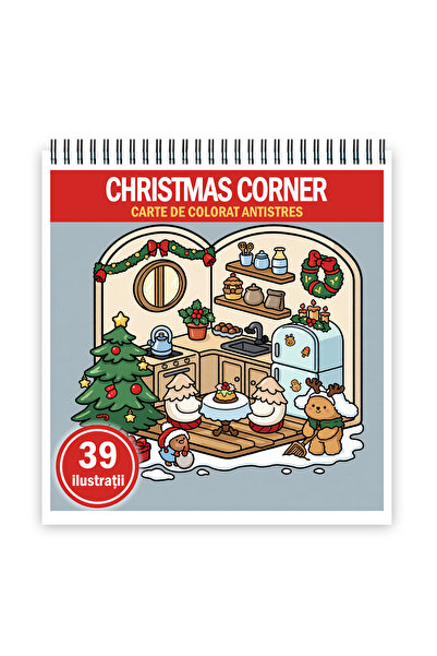 Legendary Gifts Carte de colorat, 39 de ilustratii Christmas Corner, 84 pagin...