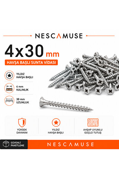 Nescamuse 4x30mm Sunta Vidası 1 Adet