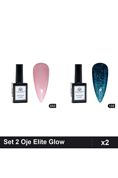 Makeup Set 2 Oje Semipermanente Global Fashion Elite Glow 15ml, Nuante 052 13...