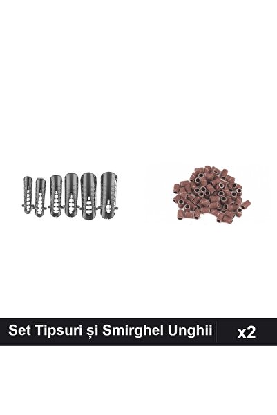 Makeup Set 2 Îngrijire Unghii - 120 Tipsuri Reutilizabile Nr.23 + 20 Rezerve ...