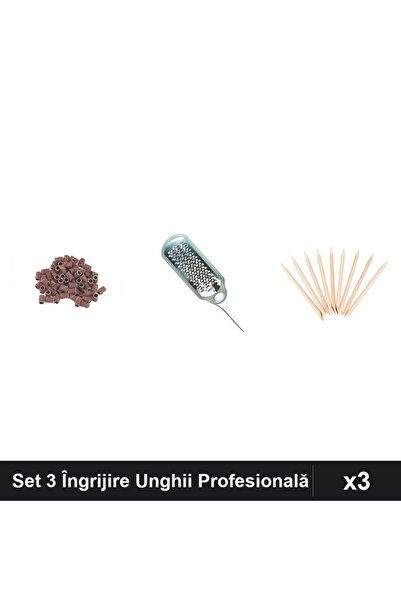 Makeup Set 3 Îngrijire Unghii - Smirghel 20buc, Răsătoare Călcâie, Bețișoare ...