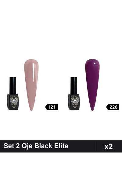 Makeup Set 2 Oje Semipermanente Black Elite Global Fashion 8ml, Nuante 121 22...