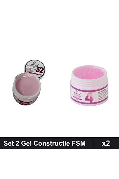 Makeup Set 2 Gel Constructie UV LED FSM 15g, Nuante 32 04, Builder Gel Profes...
