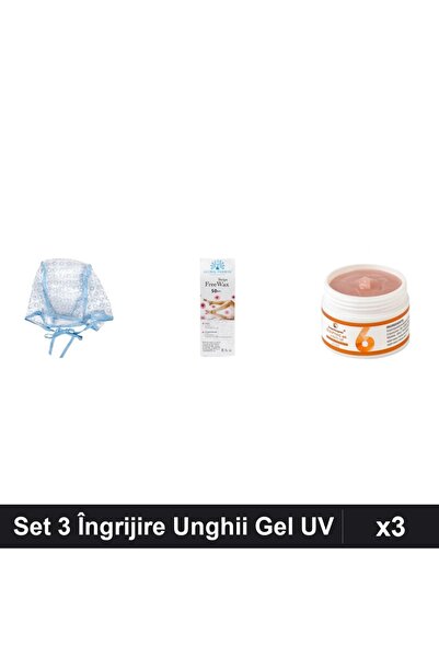 Makeup Set 3 Îngrijire Unghii: Casca Suvite, Benzi Epilat Ceara 50buc, Gel UV...