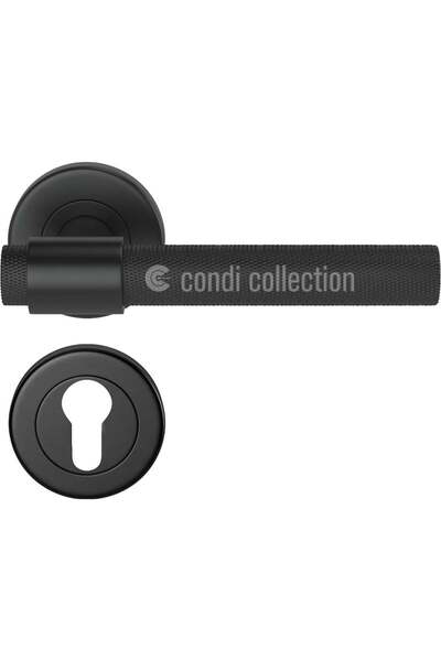 Condi Collection مقبض باب ييل ستاتيك بلاك من الفولاذ المقاوم للصدأ لعام 2011