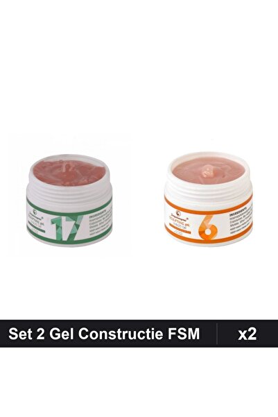 Makeup Set 2 Gel Constructie UV LED FSM 15g, Nuante 17 06, Unghii Gel