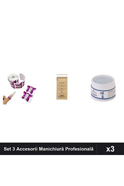 Makeup Set 3 Accesorii Manichiură Profesională - Șabloane Fluture, Pungi Ster...