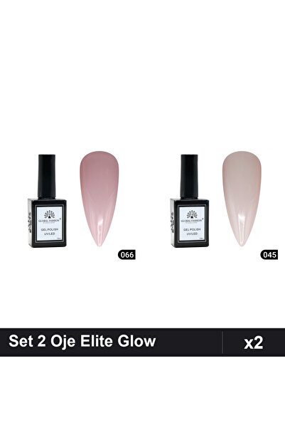 Makeup Set 2 Oje Semipermanente Global Fashion Elite Glow 15ml, Nuante 066 04...