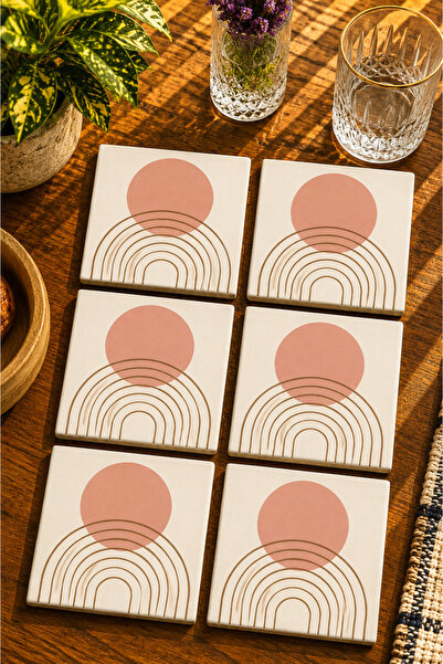 JHAAR Antique Look Abstract - Bohemian 6-Piece Set Coasters - Uv Printing Mdf...