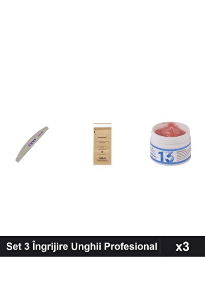 Makeup Set 3 Îngrijire Unghii - Pilă EMMA 100/180, Gel Construcție FSM 15g, P...