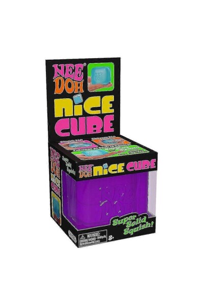 OEM Jucărie interactivă pentru copii, Nice Cube NeeDoh, în formă de cub de gheață, 3 culori translucide, 3+ ani