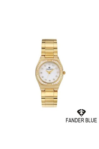 Vanderbilt Women's Watch with Gold Steel Strap and White Dial
