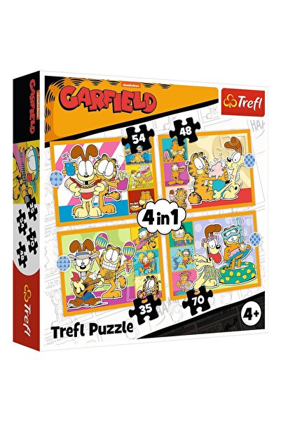 NO BRAND PUZZLE 4 ÎN 1 GARFIELD II LASAGNA PLACE