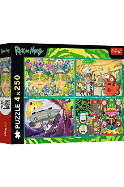 NO BRAND PUZZLE TREFL 4X250 RICK AND MORTY TWISTED WORLD