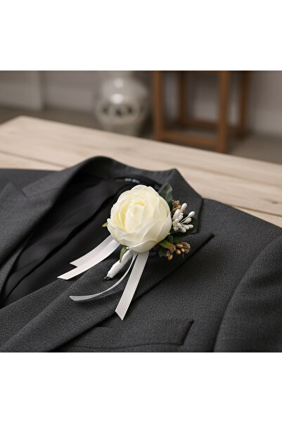 BTRENDY Şakayık Damat Yaka Çiçeği,Yaka İğnesi Şık Aksesuar