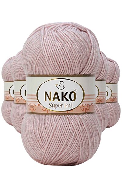 atastore2017 5 Pieces Super Pearl Hand Knitting Thread 100 gr Rosebud 318
