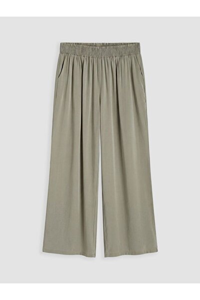 LC Waikiki بنطال نسائي واسع الساق بخصر مطاطي من LCW Modest