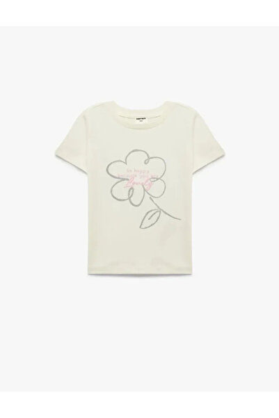 Koton Cotton Short Sleeve Crew Neck Printed T-Shirt
