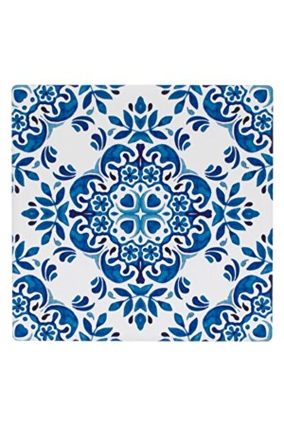 Zumzeria Suport ceramic alb pentru căni cu plăci albastre 10x10cm
