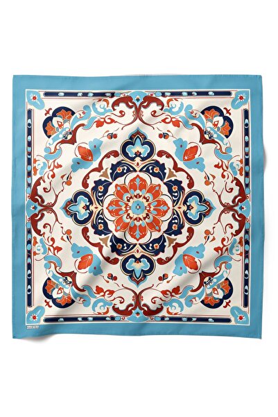 HAWWA Iznik Patterned Satin Scarf