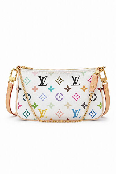 FASHION Premium Multicolor Monogram Small Shoulder ( LV ) Bag for Women White...