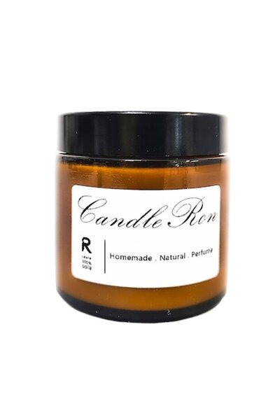 OEM CANDLERON soy candle, handmade, wood wick, 6x6.5cm, unscented