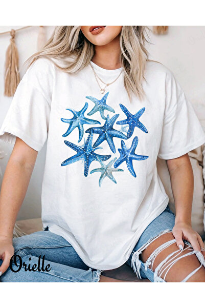 Orielle Tricou Croială Lejeră Stea de Mare Albastră