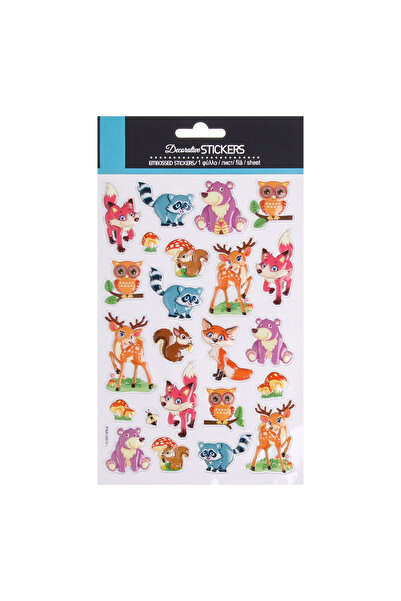 Zumzeria Stickere 3D cu design de animale sălbatice - 23 bucăți