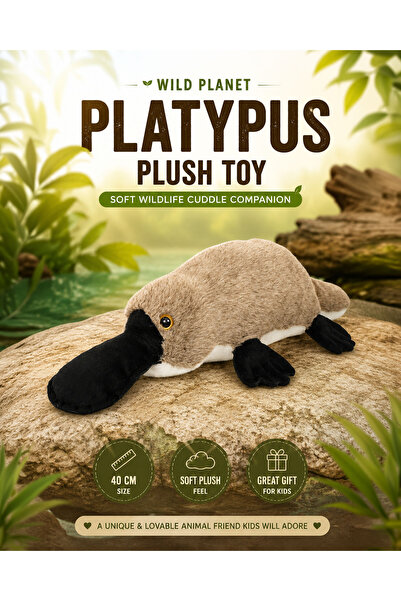 Wild Planet Platypus Plush Toy 40cm Soft Stuffed Animal Realistic Duck Billed...