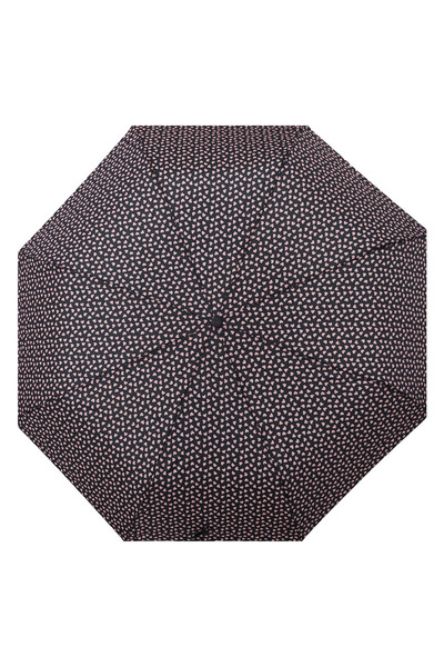 Zumzeria Umbrelă pliabilă manuală neagră cu inimi roz din folie 23cm