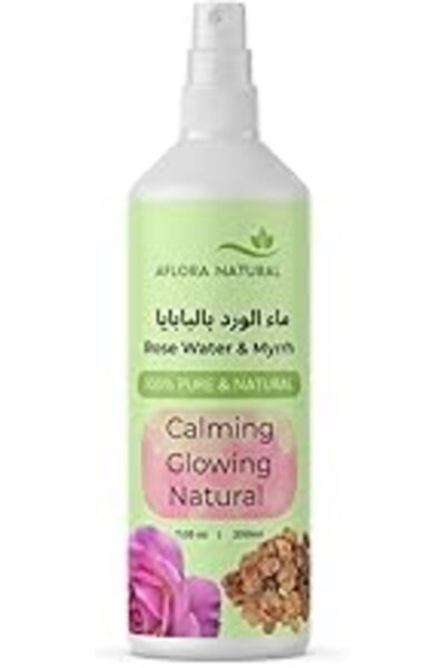 AFLORA Rose Water with Myrrh Facial Mist, 200ml, Botanical Toner, Rejuvenatin...