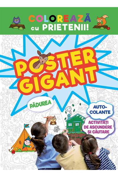 Editura Prestige Carte de colorat cu poster Pădure Gigant pentru Copii 21x29....