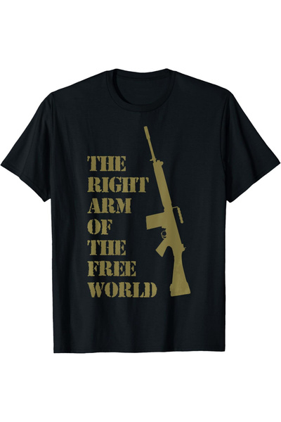 yiou trendy clothing تي شيرت رجالي برسومات بندقية FN FAL