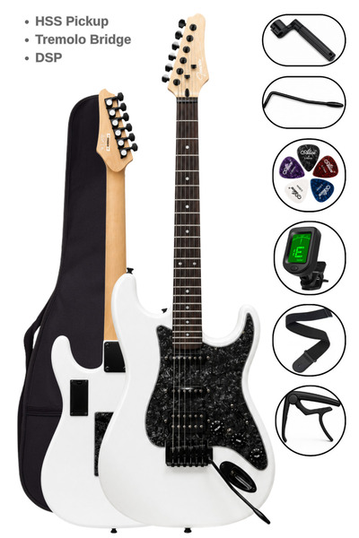 YANKI Torres Guson STD-20WH Beyaz DSP Elektro Gitar HSS Tremolo Modern Seri