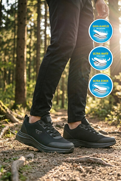 WALKWAY 26111 Pete M Pantofi sport pentru bărbați negru-negru
