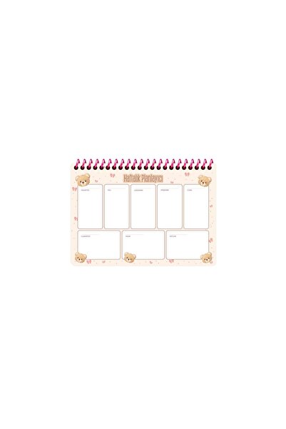 KESKİN COLOR 17X24 Spiral Trend Weekly Planner - Cream