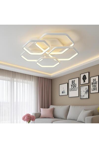 Elektroyou Cross Mimari Tasarım 5'Li 3 Renk Ledli Plafonyer Modern Ledli Aviz...
