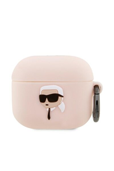 Karl Lagerfeld KLA3RUNIKP Apple AirPods 3 cover pink Silicone Karl Head 3D