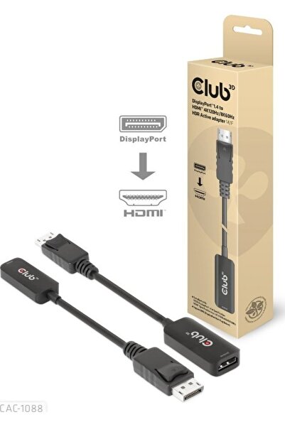 Club 3D Club3D DisplayPort 1.4 to HDMI 4K120Hz HDR Active M/F Adapter