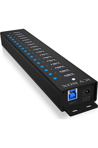 ICY BOX Hub cu 17 porturi cu interfață USB 3.2 Gen 1 Type-A