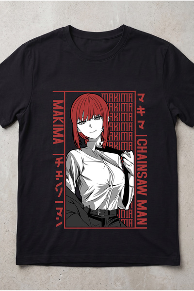 Silkensoul Chainsaw Man Makima Character Design Black and White Standard Fit ...