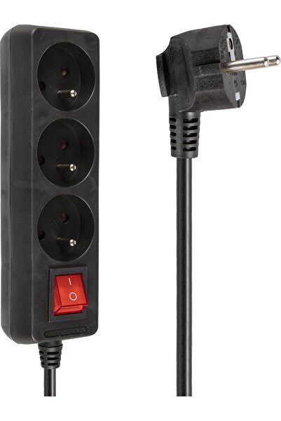 Libox power strip 3 sockets 1.5 m black (LB0081B-1,5)