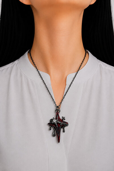 MakeWell Gothic Necklace Black Chain Gothic Design Women's Necklace Punk Rock...