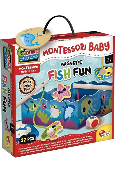 Lisciani Montessori Lying Fish Wooden Game 98354