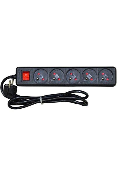Vakoss Surge protection strip 52-511SK 5 sockets, 1,5m, black