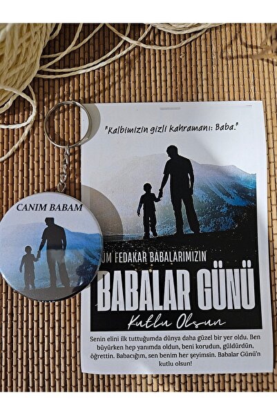 SOFT 20 Adet Babalar Günü Özel 58mm anahtarlık açacaklı 10x15 kart