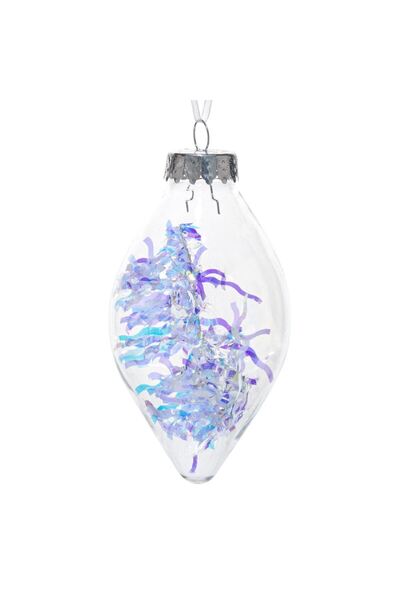 Zumzeria Ornament pentru bradul de Crăciun, glob transparent cu porumbel și b...