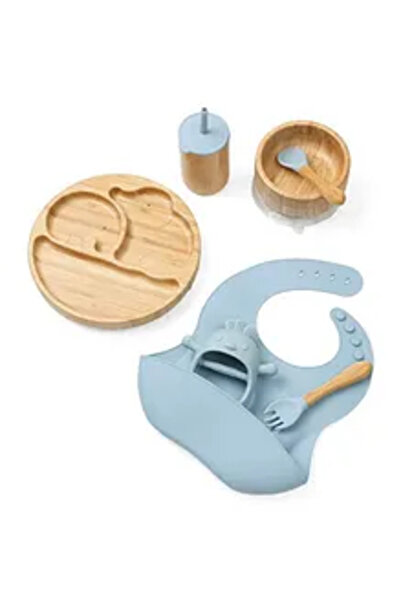 Arydoo Round Elephant Bamboo Feeding Set, Suction Base Design, Eco-Friendly B...