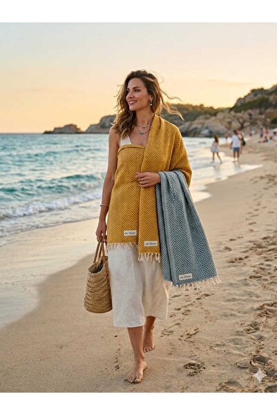 ALE HOME 100% Βαμβάκι Πετσέτες θαλάσσης Σετ 2τμχ Special Υφαντό