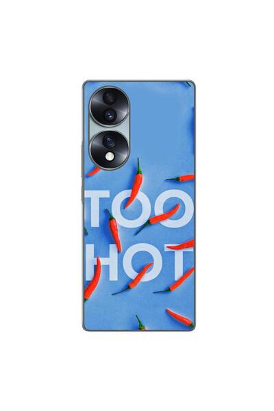 OEM Husa compatibila cu Honor 70 Silicon Gel Tpu Model Mesaj Too Hot